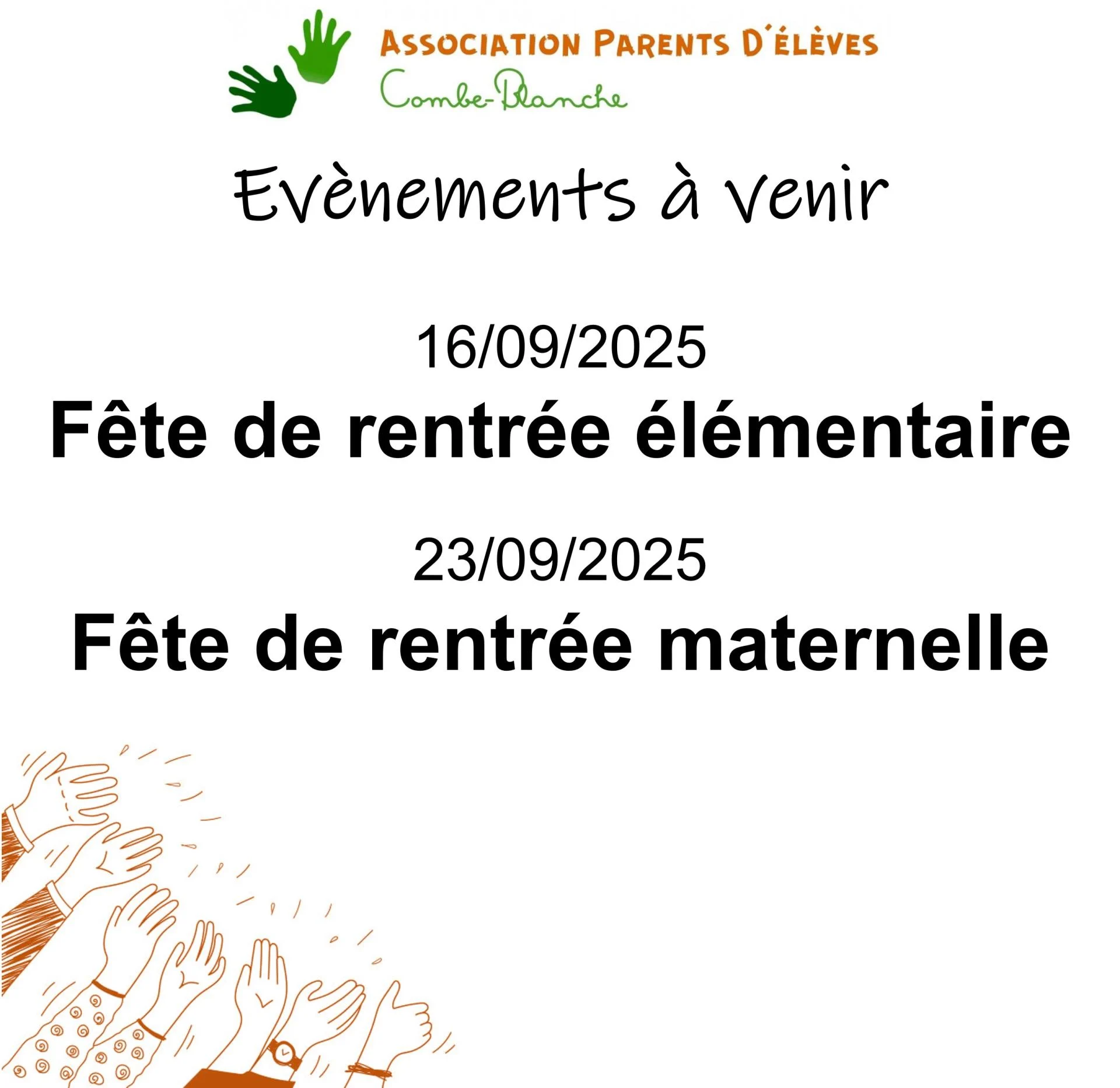 Evènements à venir